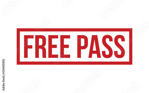Free Pass Rubber Stamp Seal Vector