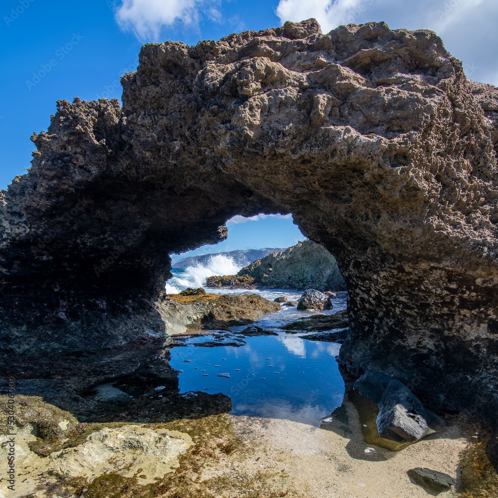 Kea'au Beach Park rocky scenes in oahu hawaii