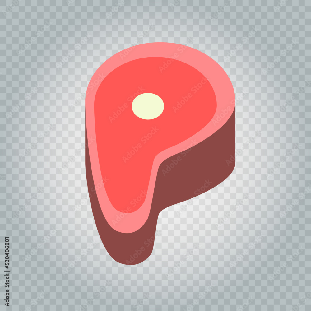 Meat icon isolated on transparent background. Raw meat. Meal. Vector. Meat icon isolated on transparent background. Raw meat. Meal. Vector.