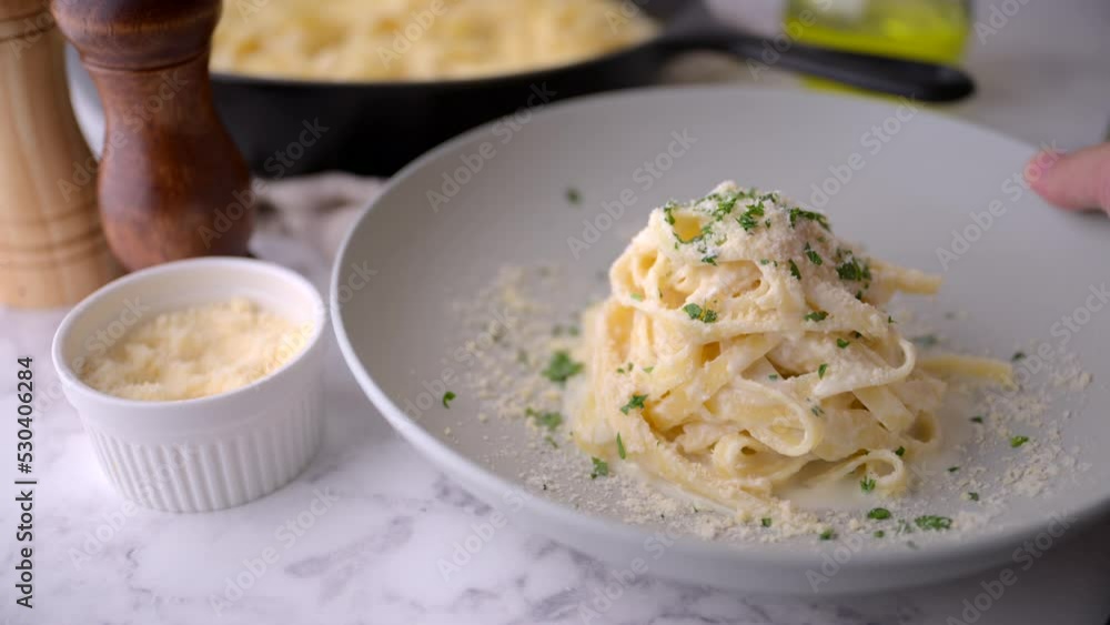 fettuccine alfredo, traditional cream cheese pasta fettuccine alfredo, traditional cream cheese pasta