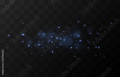 Vector blue dust on isolated transparent background. Magic, magic dust PNG. Light Dust PNG. Cosmic dust.