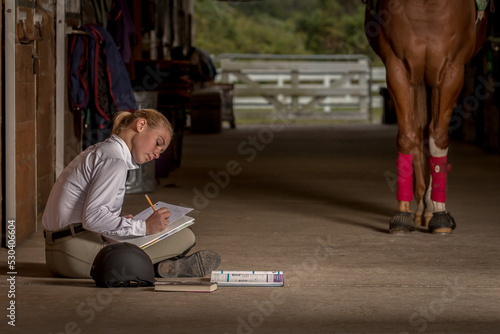 Homework at the barn
