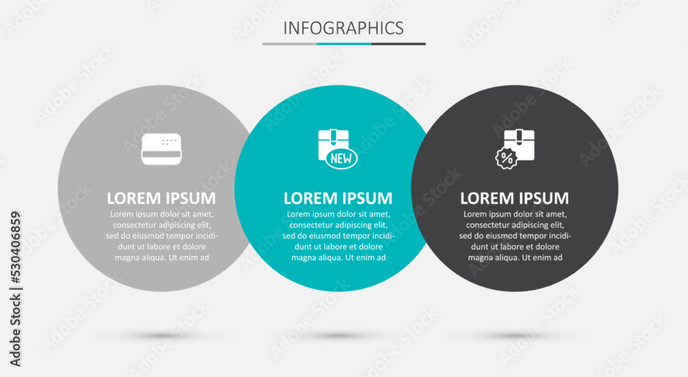 Set New collection, Credit card and Cardboard box with discount. Business infographic template. Vector Set New collection, Credit card and Cardboard box with discount. Business infographic template. Vector