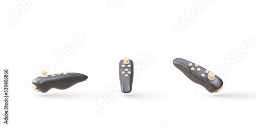 3d set realistic gamepads for VR glasses  virtual reality. Vector illustration.