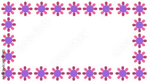 Rahmen mit Blumen Muster. 