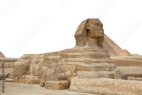 The Sphinx in Giza pyramid complex isolated