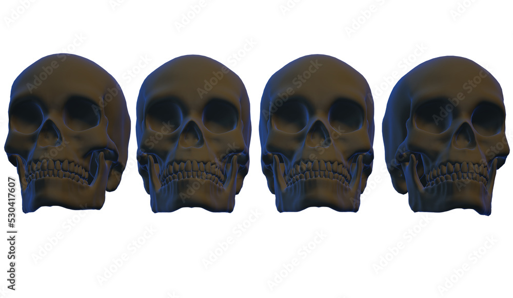 skull on black background skull on black background