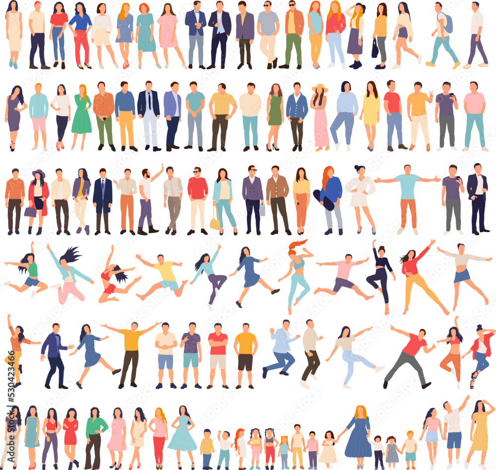 flat style set of people vector flat style set of people vector