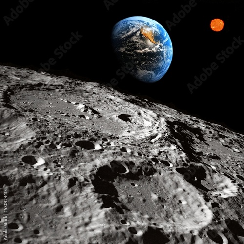 Fototapeta Naklejka Na Ścianę i Meble -  Planet Earth from space 3D illustration (Elements of this image furnished by NASA) 3d render