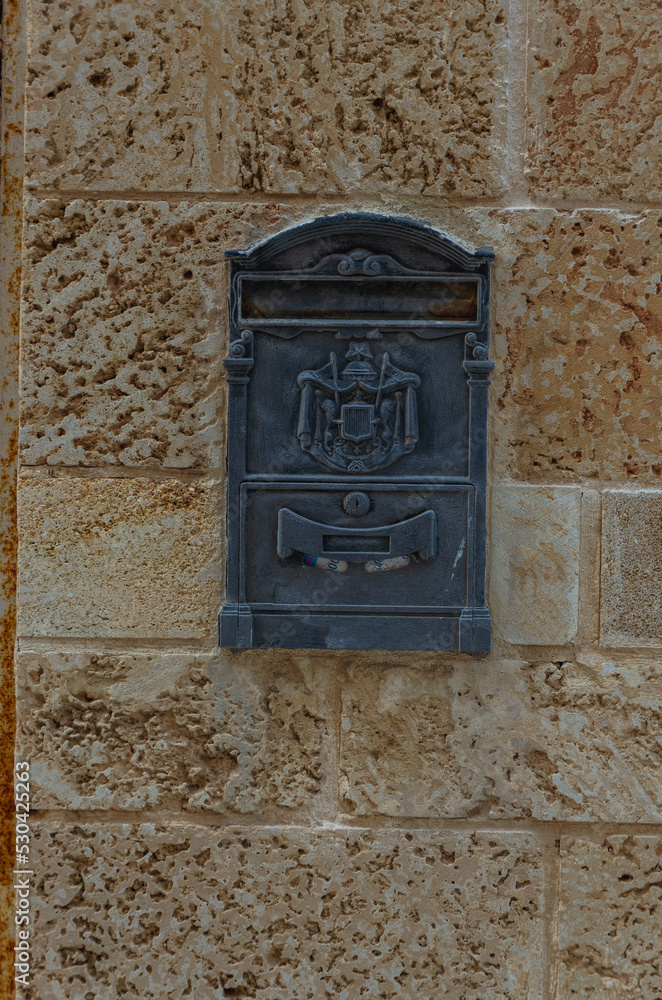 Old post box in the town
