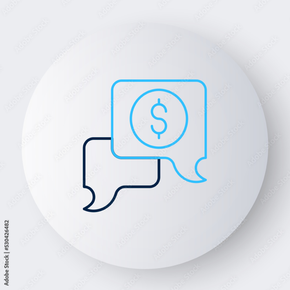 Line Business negotiations icon isolated on white background. Team work process. Business management teamwork meeting and brainstorming. Colorful outline concept. Vector Line Business negotiations icon isolated on white background. Team work process. Business management teamwork meeting and brainstorming. Colorful outline concept. Vector
