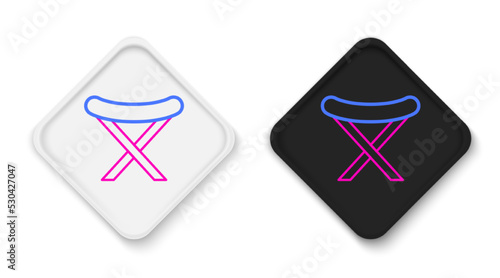 Line Fishing harpoon icon isolated on white background. Fishery manufacturers for catching fish under water. Diving underwater equipment. Colorful outline concept. Vector