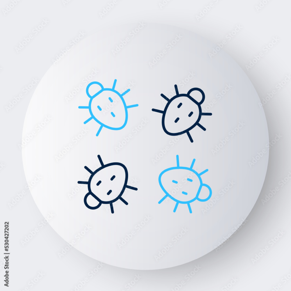 Line Colorado beetle icon isolated on white background. Colorful outline concept. Vector Line Colorado beetle icon isolated on white background. Colorful outline concept. Vector