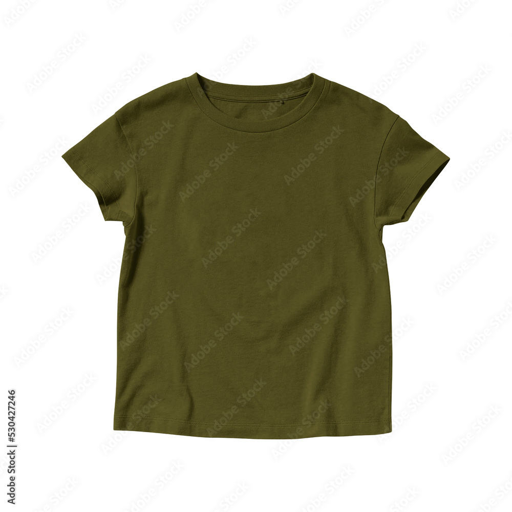 Blank Olive T-shirt Crew Neck Short Sleeve for Kids Blank Olive T-shirt Crew Neck Short Sleeve for Kids