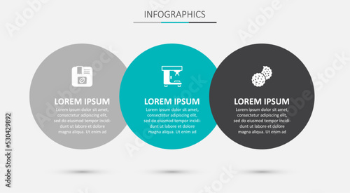Set Coffee machine, Bag coffee beans and Cookie or biscuit. Business infographic template. Vector