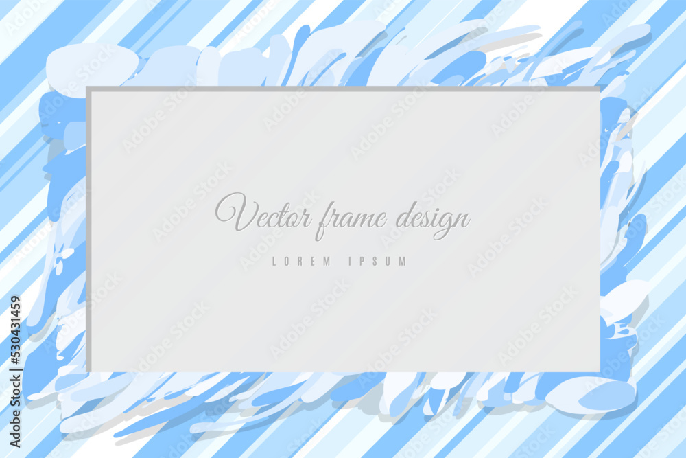 Blue Abstract art wave background frame. line curve Blue Abstract art wave background frame. line curve