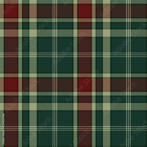 Green Pattern textile seamless tartan plaid. background decoration red