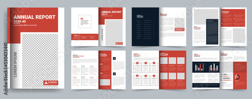 Minimal business brochure template and annual report, company profile, project proposal layout design template