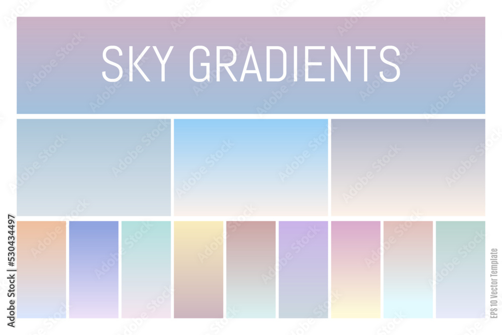 Sky Gradient wallpaper element vector background. colorful mesh