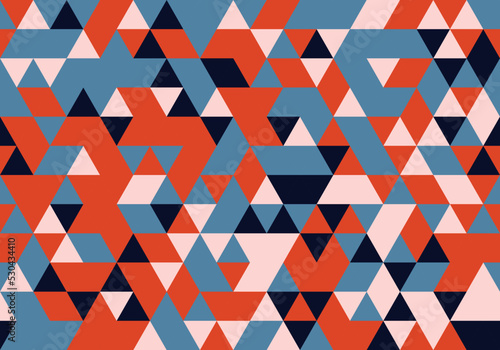 Multicolor Triangle repeat pattern design decoration. illustration vector