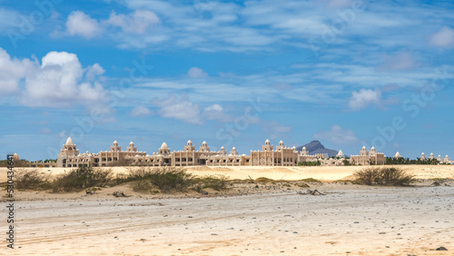 view of a palace in the desert of Boa Vista Cabo Verde