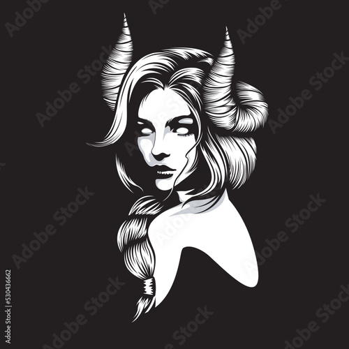 beautiful genie illustration vector template