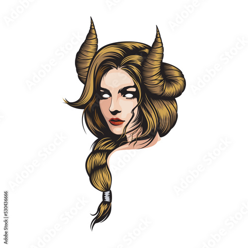 beautiful genie illustration vector template