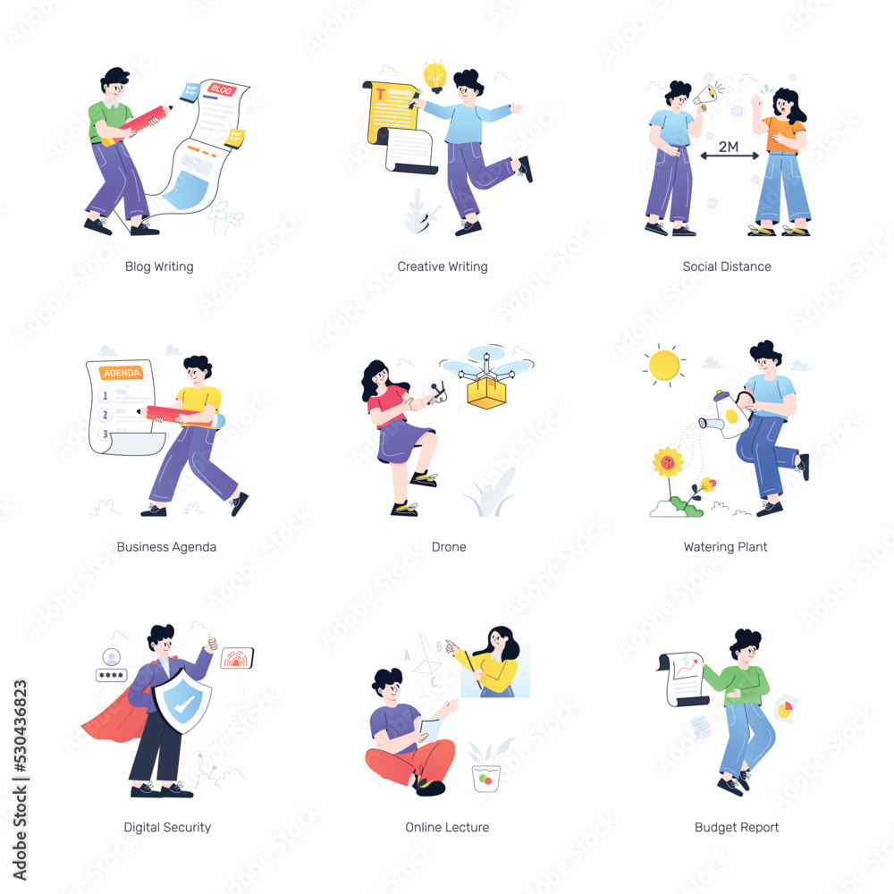 Flat Corporate Illustrations Characters

