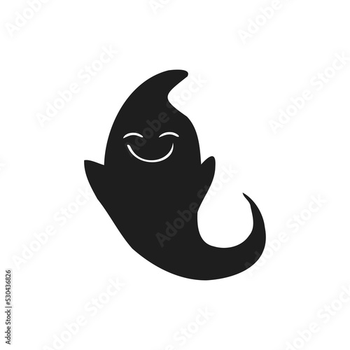 Halloween 2022 - October 31. A traditional holiday, the eve of All Saints Day, All Hallows Eve. Trick or treat. Vector illustration in hand-drawn doodle style. Cute kind ghost.