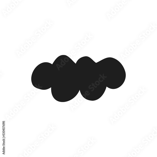 Halloween 2022 - October 31. A traditional holiday, the eve of All Saints Day, All Hallows Eve. Trick or treat. Vector illustration in hand-drawn doodle style. Cloud.