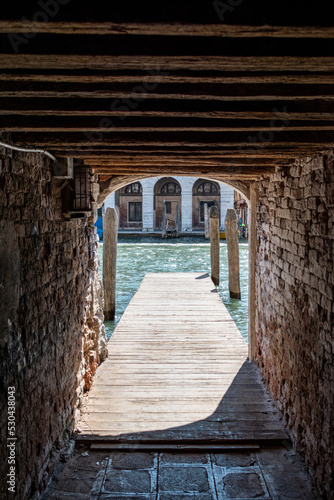 tunnel to canal in venice