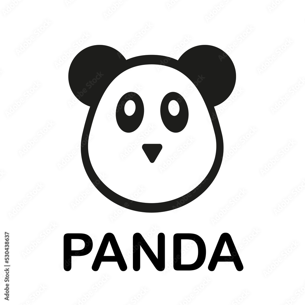 Panda on a white background with text. Vector illustration Panda on a white background with text. Vector illustration