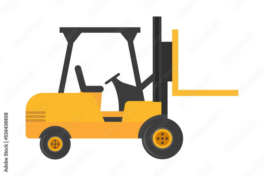 Forklifts are special for construction work. Vector illustration