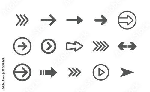 Arrows set. Arrow pictogram icon collection. © Matias