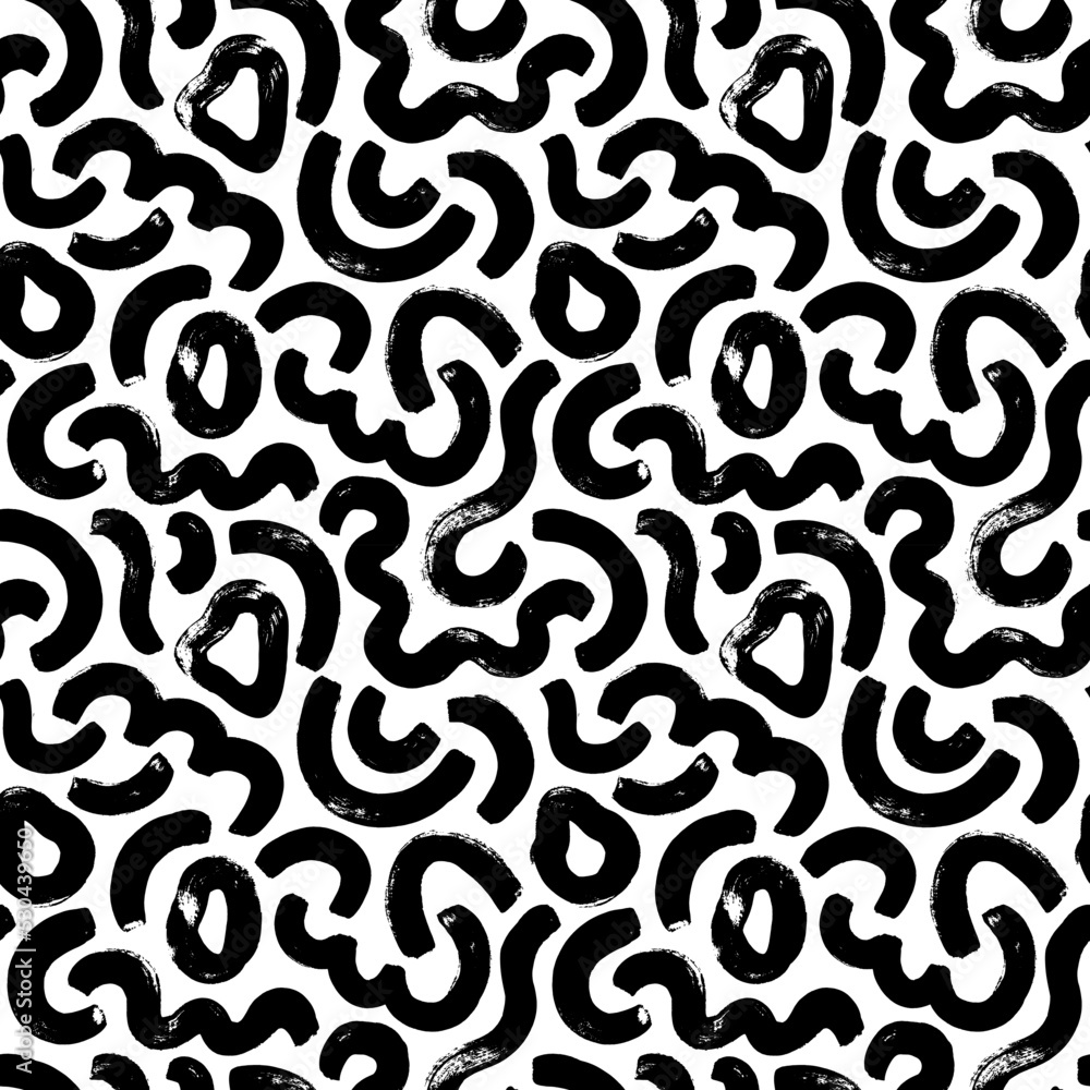 Organic wavy lines and circles vector seamless pattern. Hand drawn curves brush strokes. Organic rounded maze lines pattern. Biological grunge squiggle smears, structure of natural cells. Organic wavy lines and circles vector seamless pattern. Hand drawn curves brush strokes. Organic rounded maze lines pattern. Biological grunge squiggle smears, structure of natural cells.