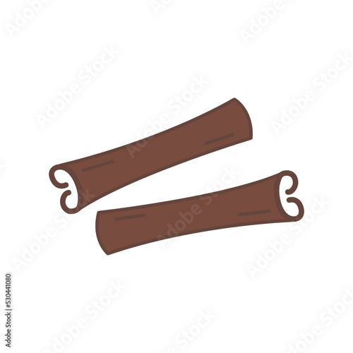 Cinnamon - Dried Spices - vector silhouette illustration for logo or pictogram. Cinnamon sticks - spice, food preparation ingredient - sign or icon
