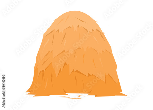 Hay pile. Simple flat illustration.