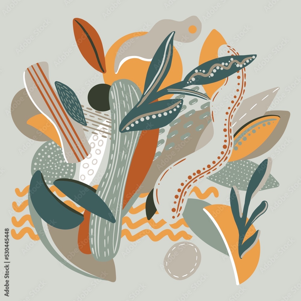 Naklejka premium pattern with floral abstraction