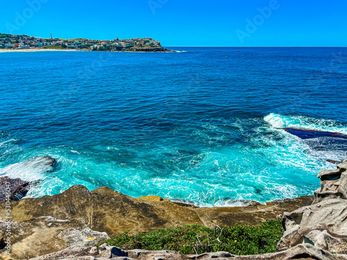 Crashing waves at Bondi