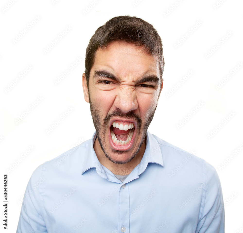 Close up of an angry young man Close up of an angry young man