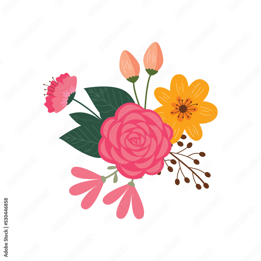 Fototapeta premium Vector flower icon design. Floral vector