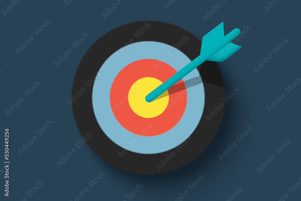 the arrow hitting the circle target as the sign of success the arrow hitting the circle target as the sign of success