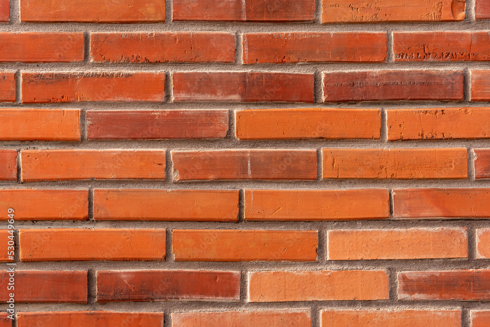 Orange weathered brick wall texture bg, Zlín bricks Orange weathered brick wall texture bg, Zlín bricks