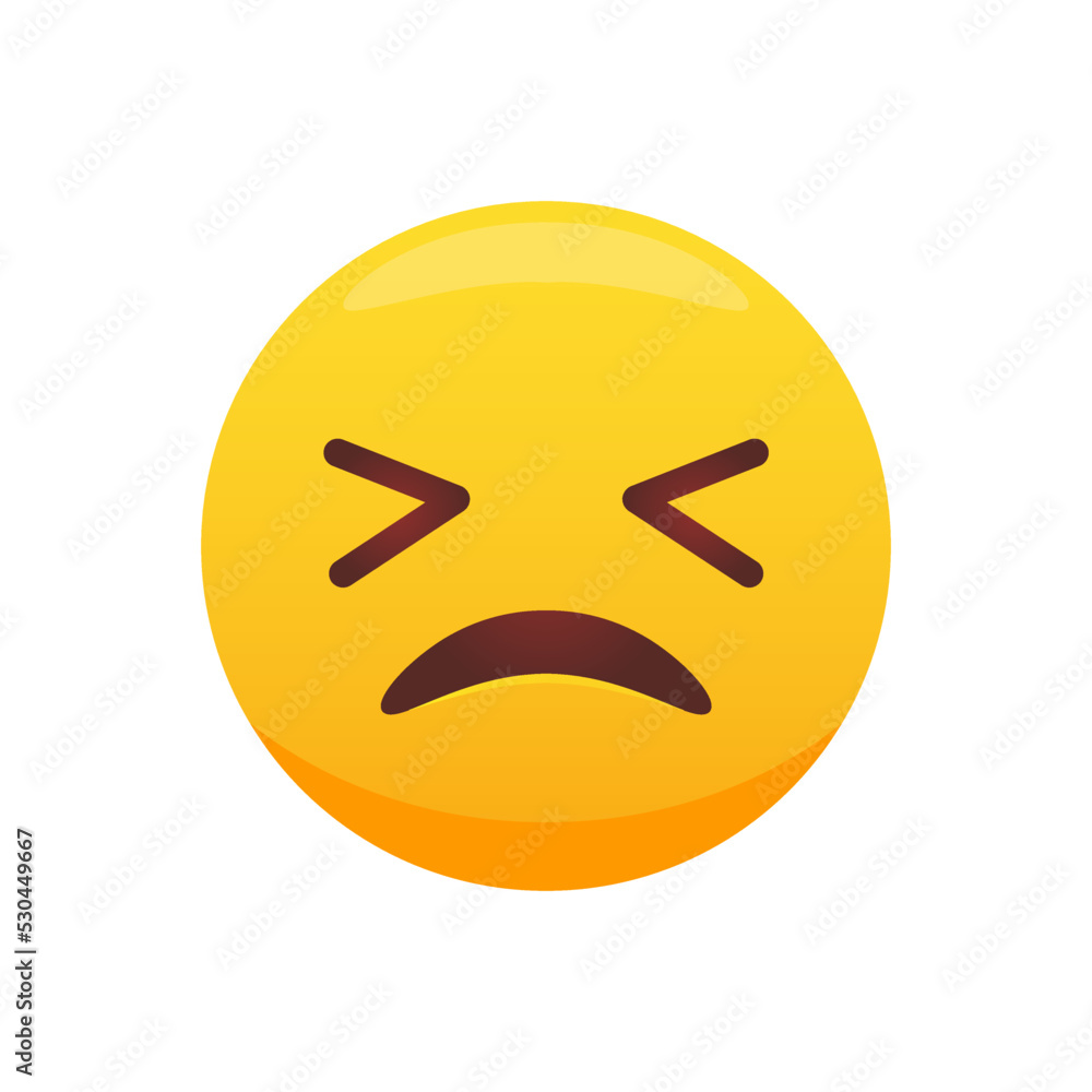 Disappointed emoji. Sad face, unhappy emoticon Disappointed emoji. Sad face, unhappy emoticon