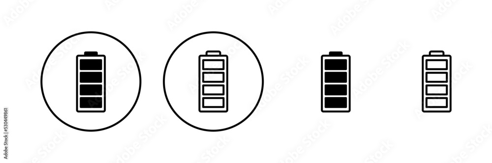 Battery icon vector. battery Charging sign. battery charge level Battery icon vector. battery Charging sign. battery charge level