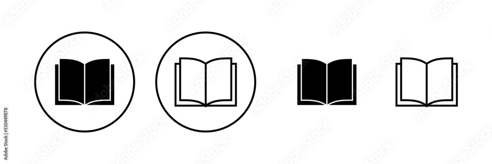 Book icon vector. open book sign and symbol. ebook icon Book icon vector. open book sign and symbol. ebook icon