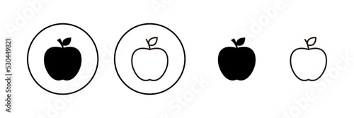 Apple icon vector. Apple sign and symbols for web design.