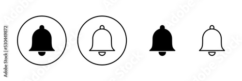 Bell icon vector. Notification sign and symbol for web site design