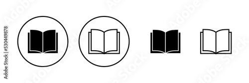 Book icon vector. open book sign and symbol. ebook icon