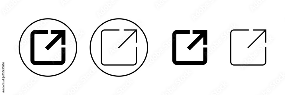 External link icon vector. link sign and symbol. hyperlink symbol External link icon vector. link sign and symbol. hyperlink symbol